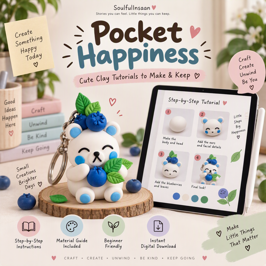 Pocket Happiness:  Cute Clay Keychain Tutorials